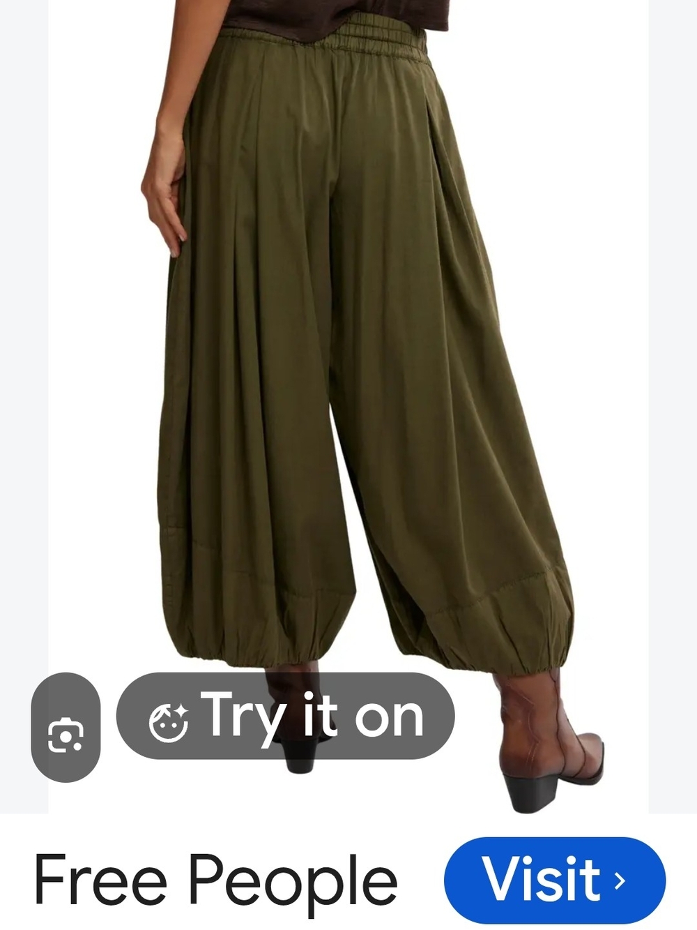 Free People Moonflower Baloon Pants, L, NWOT - Picture 7 of 8